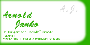 arnold janko business card